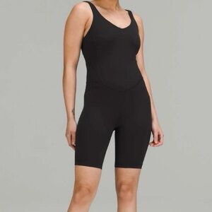 LULULEMON Black Align One Piece 6" Active Yoga Workout Soft Nulu Bodysuit Size 0